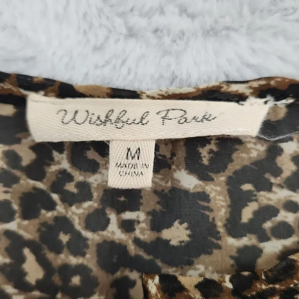 Wishful Park animal print sheer blouse size M - Picture 3 of 10